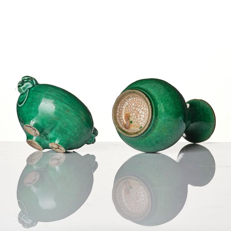 A group of four monochromes, Qing dynasty, 18/19th century.