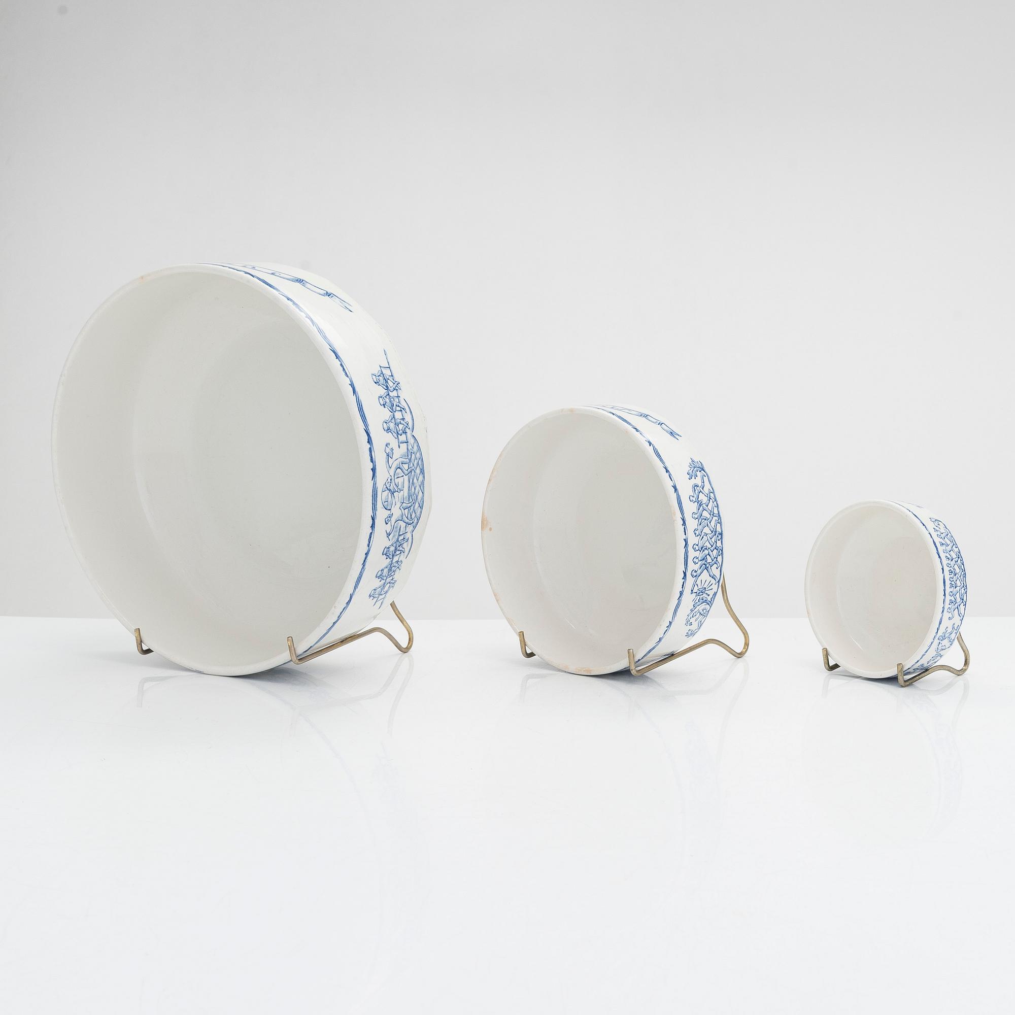 Svea Granlund, bowls, 7 pcs, "Seven Brothers", Arabia, 1928-32.