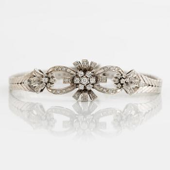 White gold and diamond bracelet.