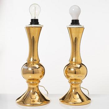 Luxus, bordslampor, ett par, 1970-tal.