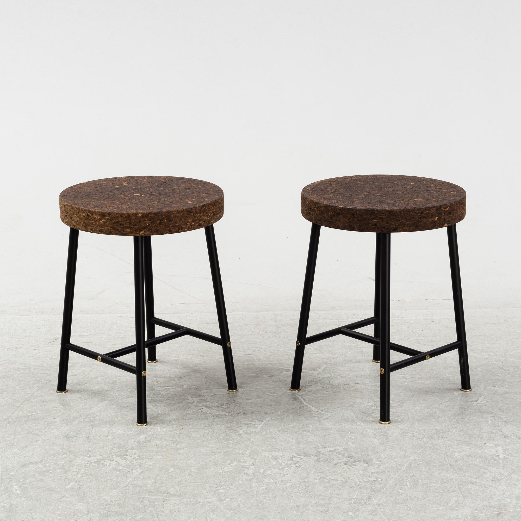 Ilse Crawford, a pair of 'Sinnerlig' cork stools for IKEA.