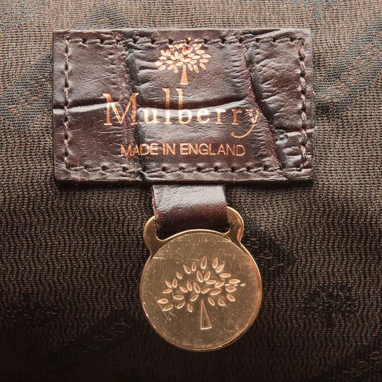 A Mulberry lethter briefcase and document case.