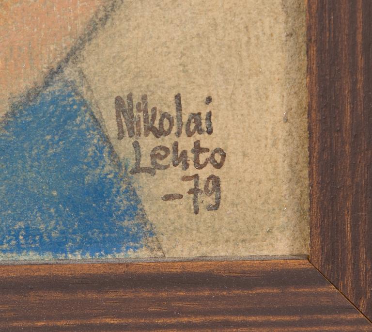 NIKOLAI LEHTO, pastell, signerad och daterad -79.
