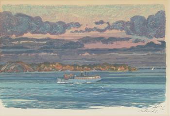 Roland Svensson, lithograph in colours, signed XXXVI/L.