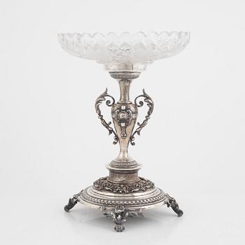 Uppsatsskål, silver och glas, Stockholm, 1900-talets början.