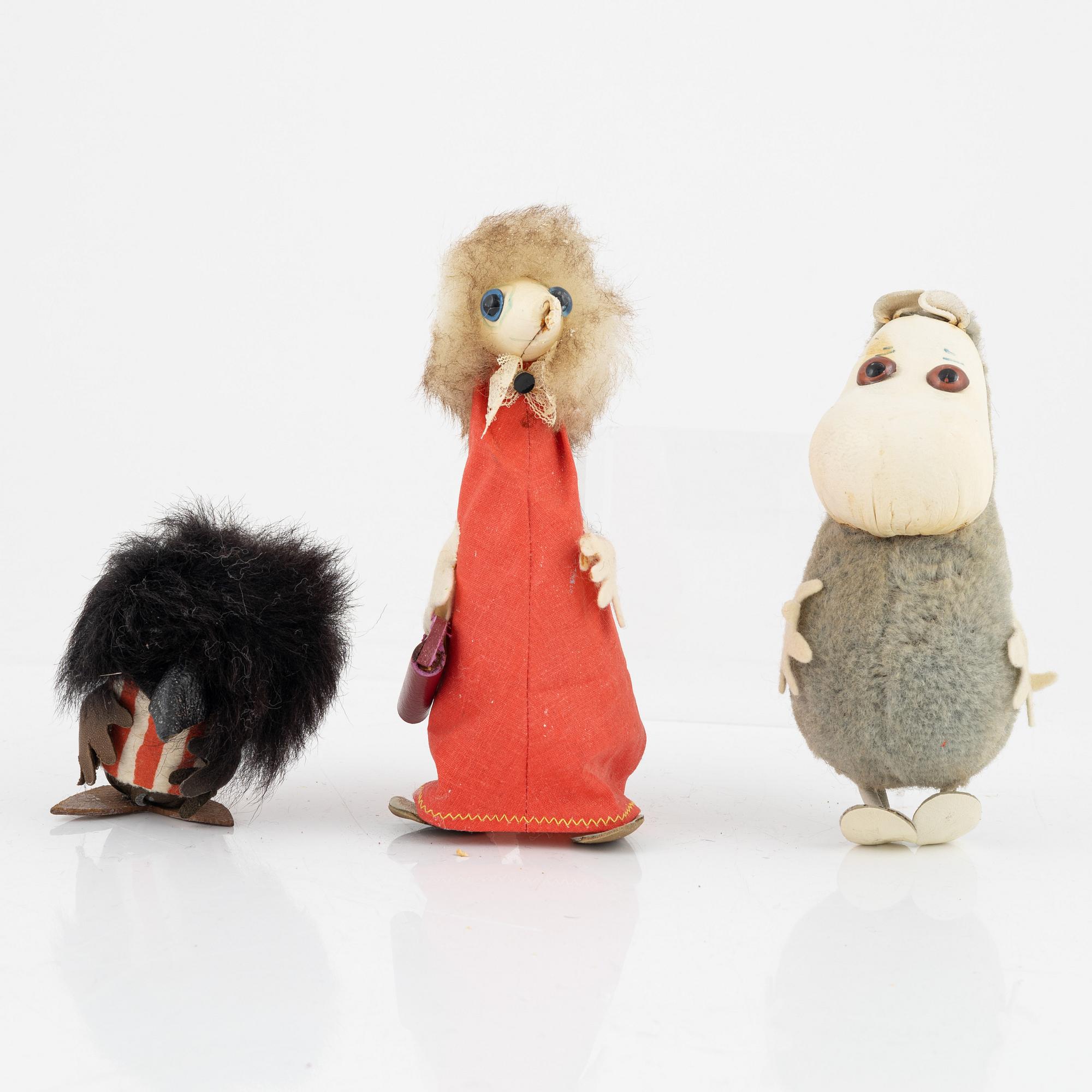 Three Moomin characters, Finland, 1950's/60's.