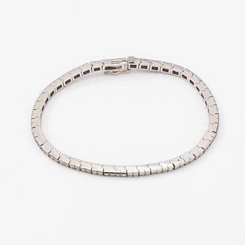 Armband, 14K votguld,  princesslipade diamanter ca 4.37 ct tot enligt certifikat.