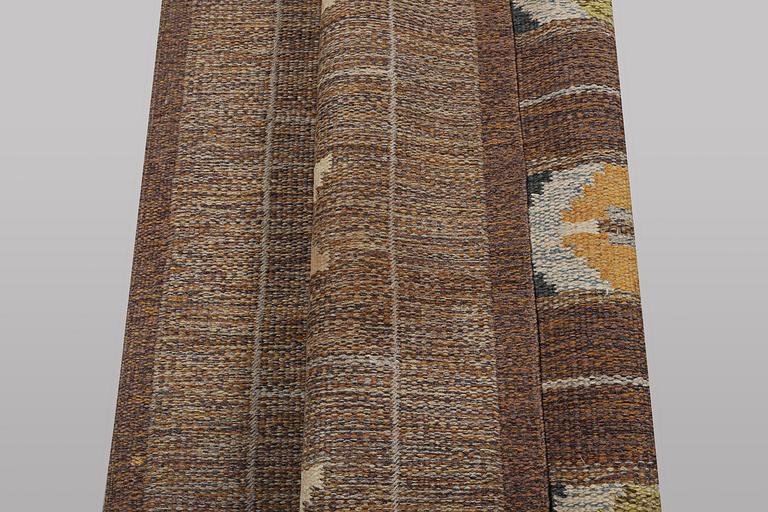 ingegerd silow, a flat weave carpet, signed IS, ca 202 x 133 cm.