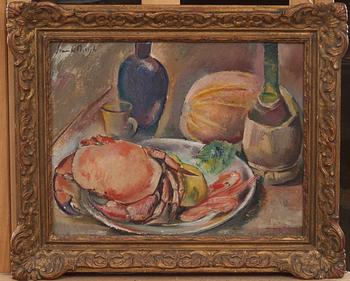 SVANTE BERGH, olja på pannå, signerad.