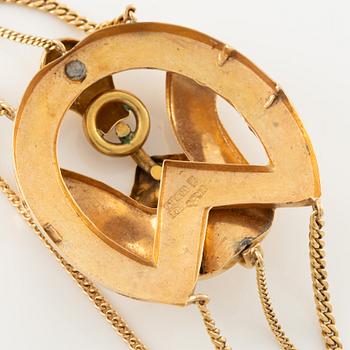 Bracelet 18K gold and a pearl.