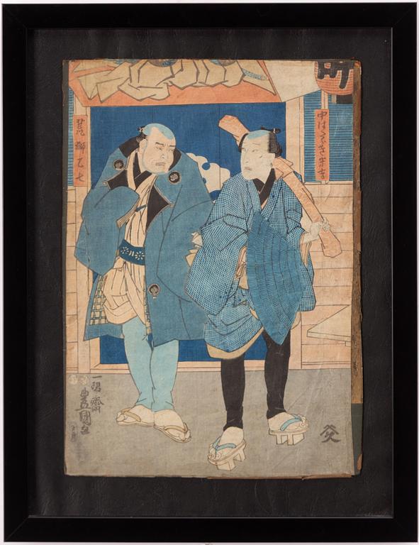 Utagawa Kunisada (Toyokuni III), Kabuki actors.