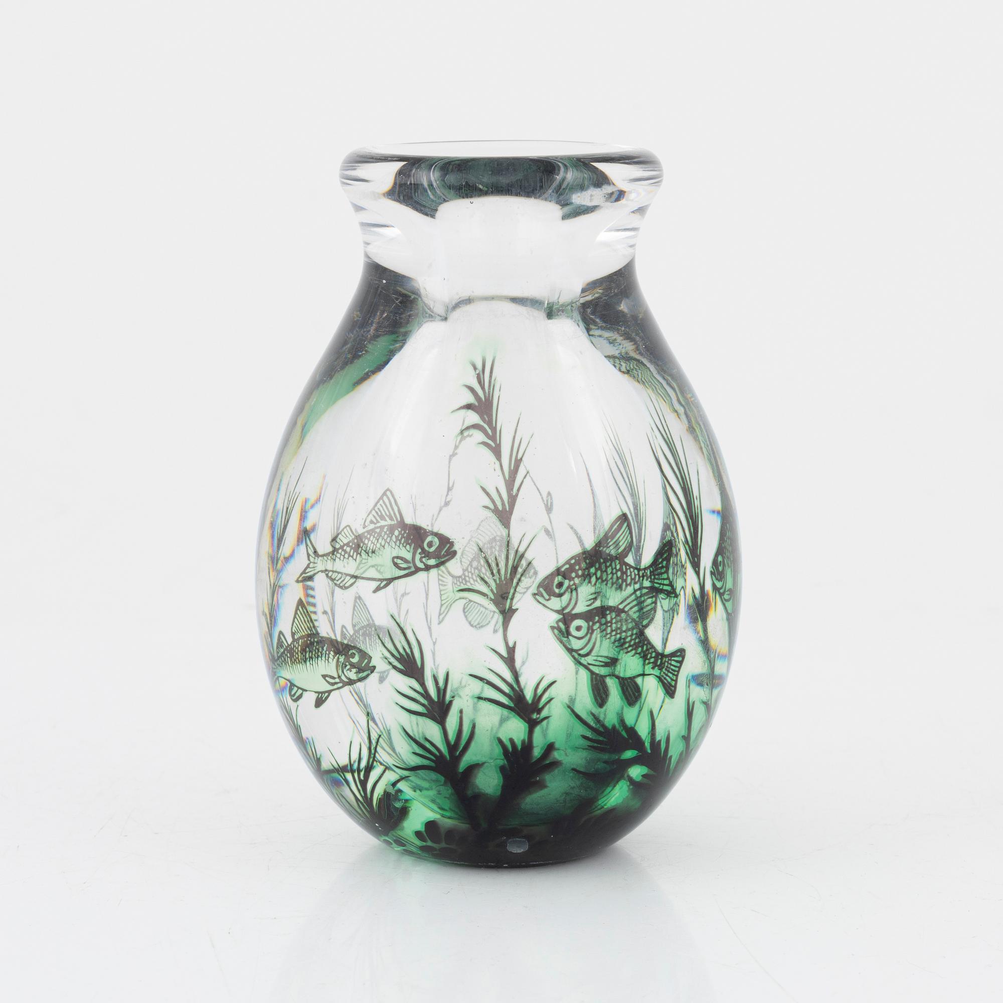 Edward Hald, vas, fiskgraal, Orrefors.