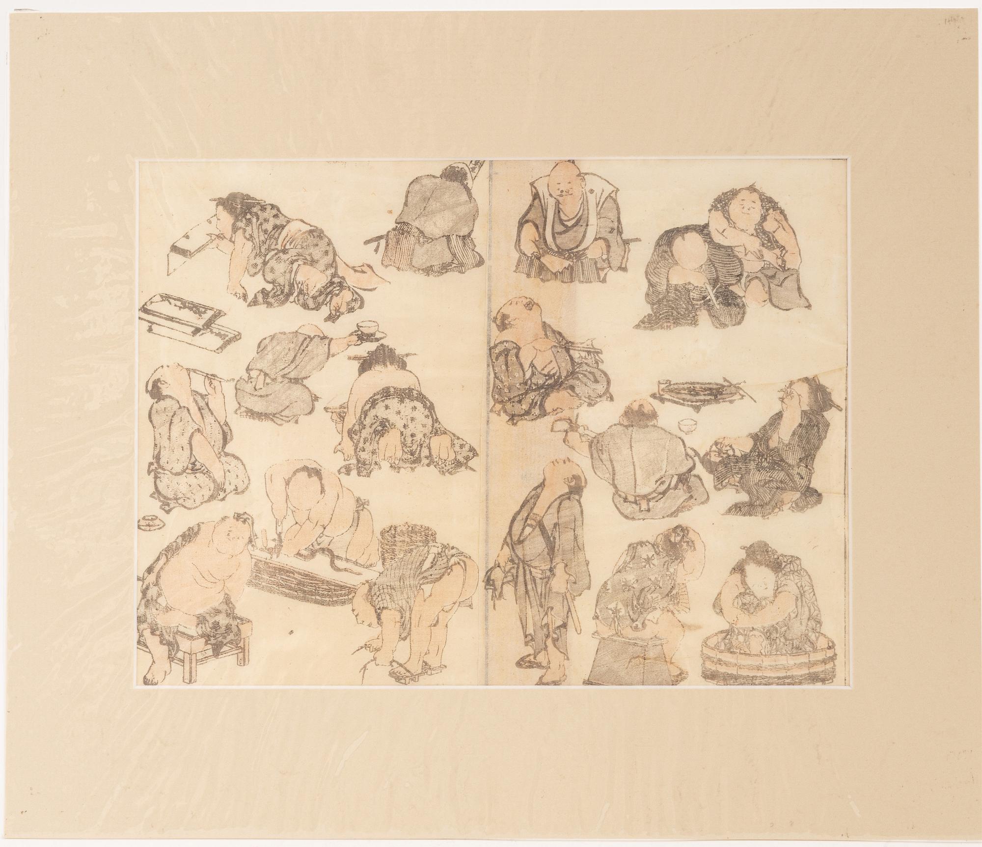 Katsushika Hokusai, after, ten woodblock prints, Japan.