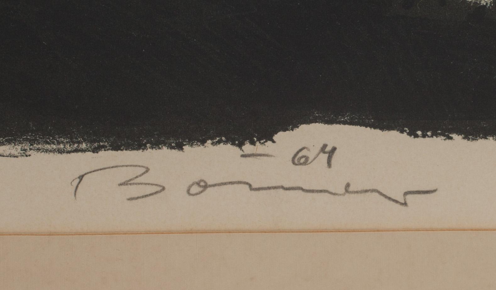 OLLE BONNIÉR, färglitografi, signerad och numrerad 11/100 Daterad -64.