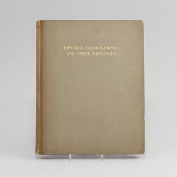 BOK, "Japanese Colour-Prints and Their Designers" Frederick William Gookin samt TRÄSNITT, 12 st, Japan, 1900-tal.