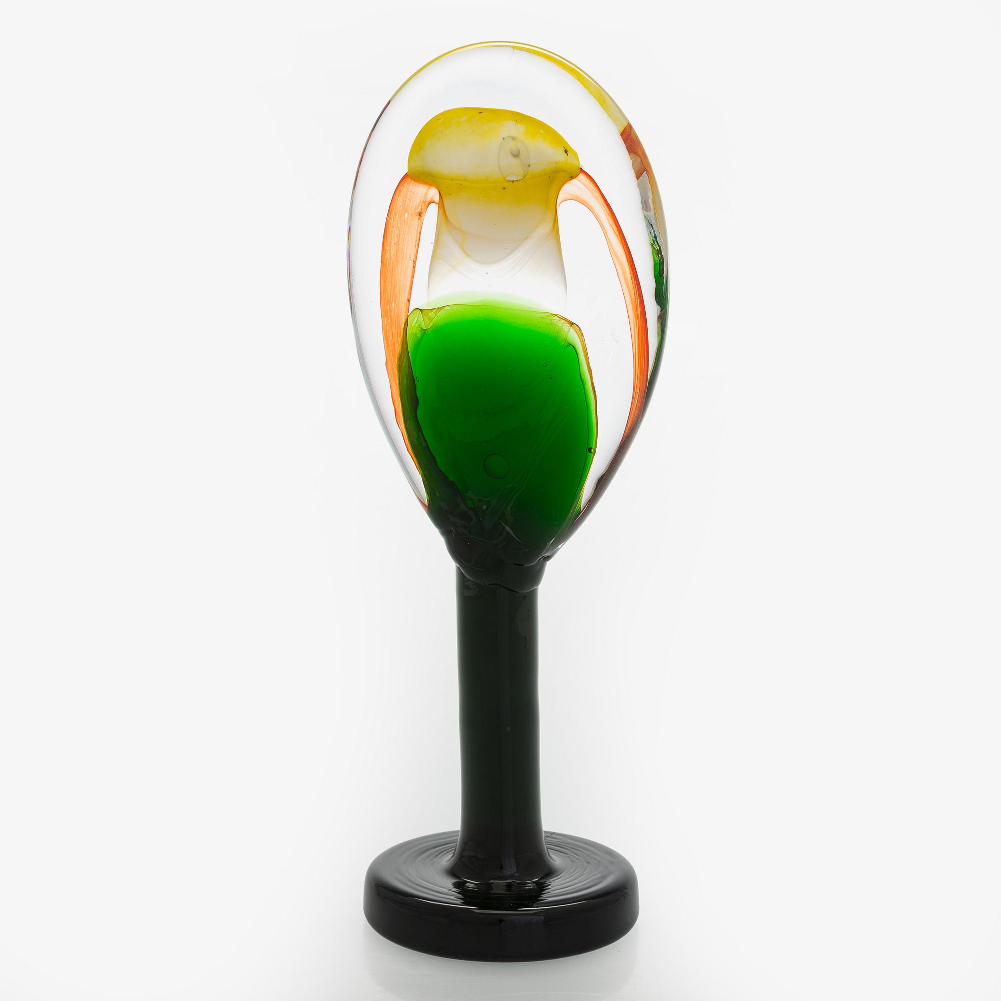 Oiva Toikka, lasiveistos, "Lollipop", signeerattu ja numeroitu O. Toikka IITTALA 2015, 2/50.
