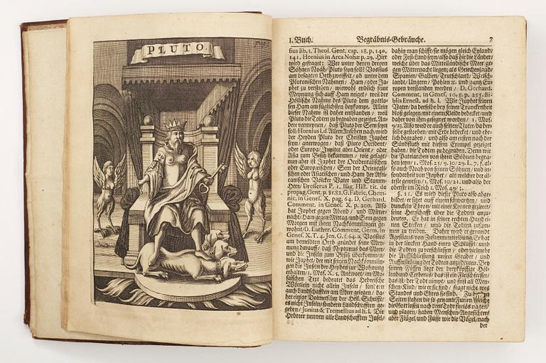 BOK, "Cimbrische Henden Begräbnisse wie unsere..." del III och IV i en vol, av MT. Trogillo, Hamburg 1702.