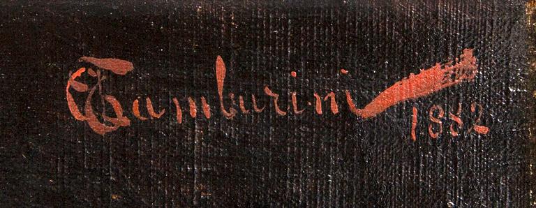 Arnoldo Tamburini, oil on canvas signed and dated 1882.