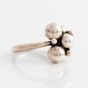 A Georg Jensen silver ring "Moonlight Grapes".