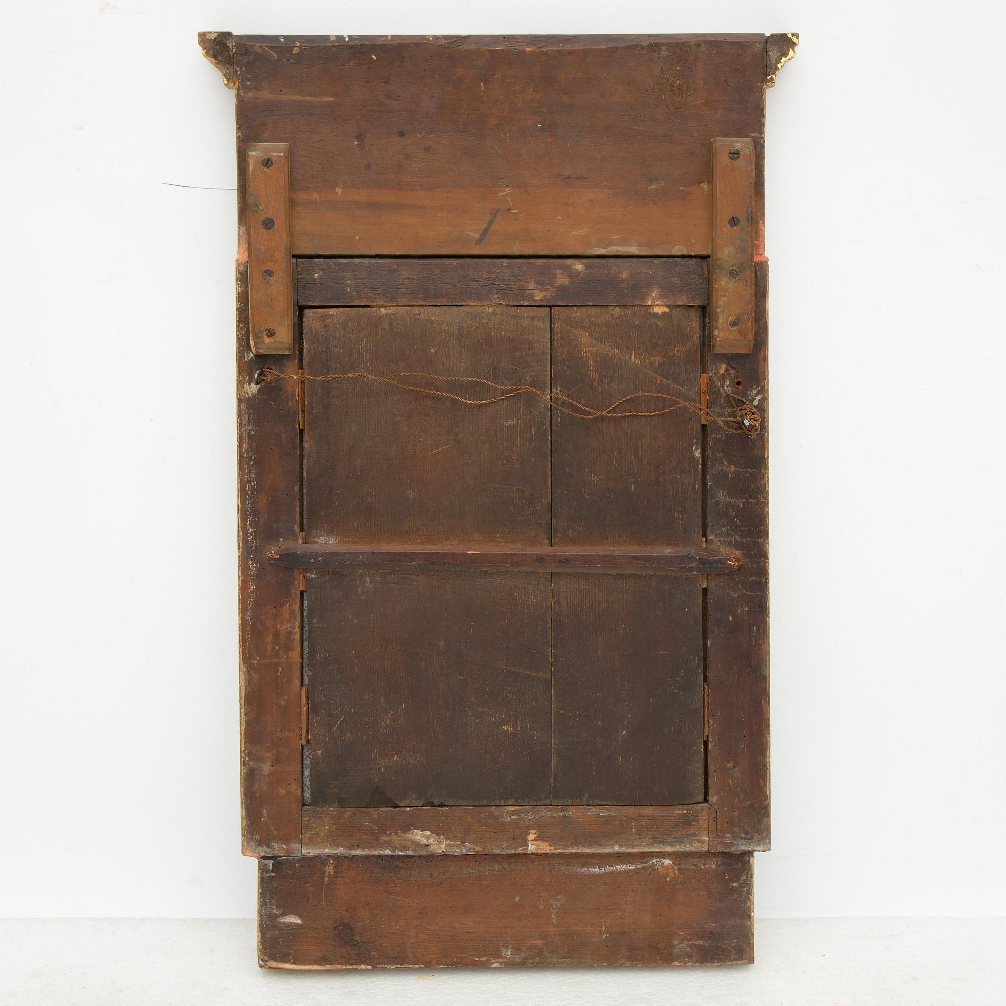 Spegellampett, för två ljus, Stockholmsarbete, 1700-talets slut, Sengustaviansk.