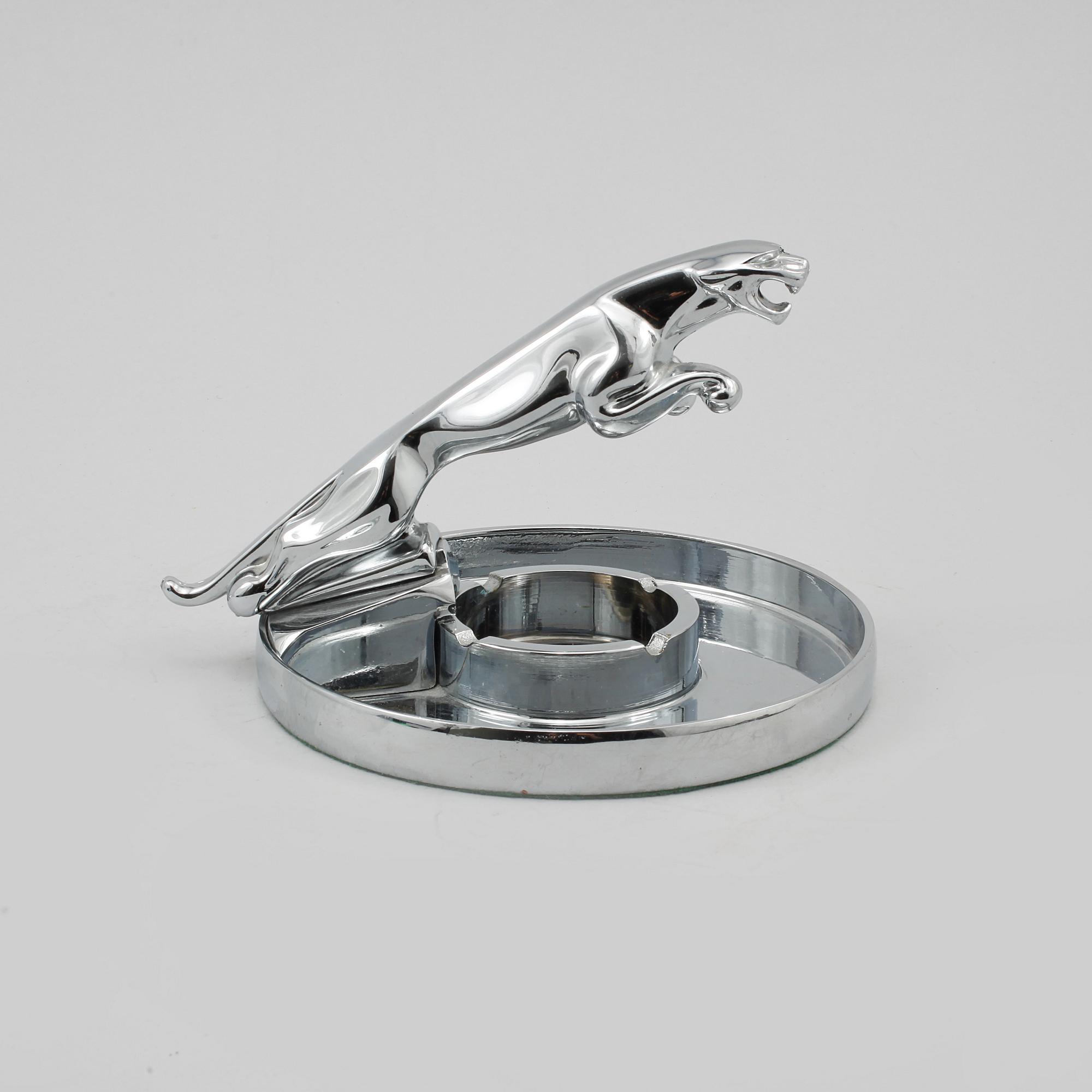 ASKKOPP, blankkromad metall, Jaguar, 1900-talets andra hälft.