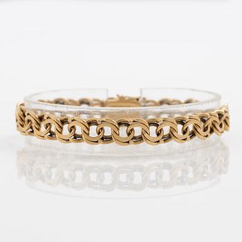 Arm bracelet, 18K gold, bismarck link.