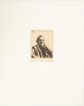 Anders Zorn, etching, 1911, signed in pencil.