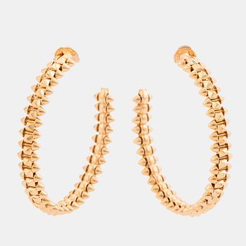 402. A pair of Cartier "Clash de Cartier" 18K gold hoops.