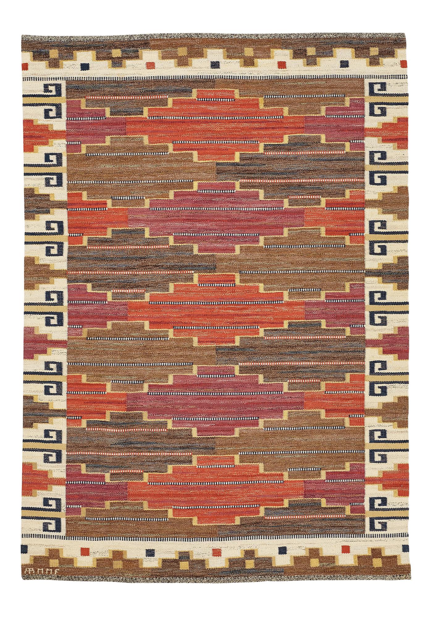 Märta Måås-Fjetterström, matta, "Bruna heden", rölakan, ca 238,5-241 x 168-172 cm, signerad AB MMF.