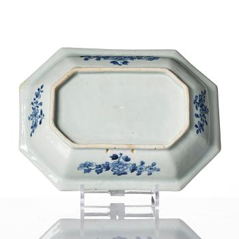 A pair of blue and white dishes Qianlong 1736-95.