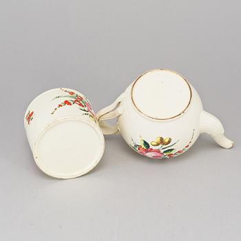 An 18th Century tea caddy and tea pot,