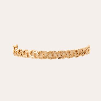An 18K gold Bismarck link bracelet.