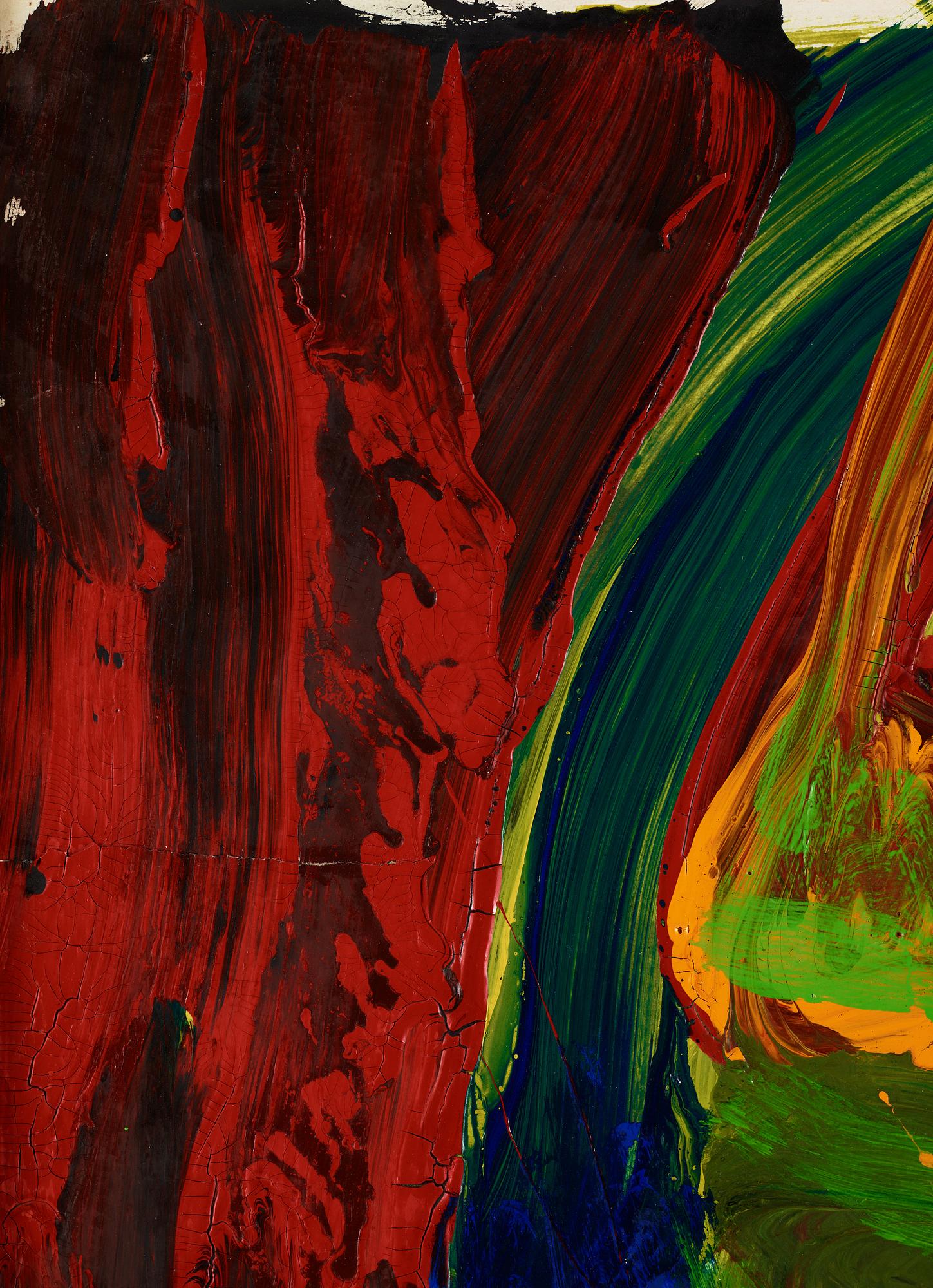 Bengt Lindström, acrylic on paper mounted to canvas, 1980s, signed.