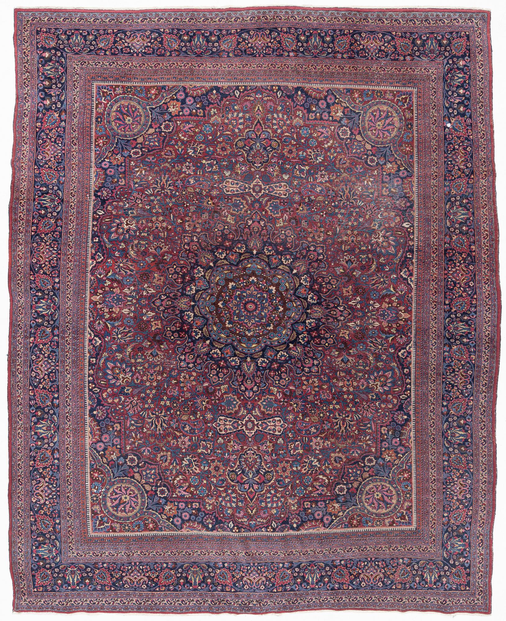A Meshed carpet, c. 405 x 320 cm.