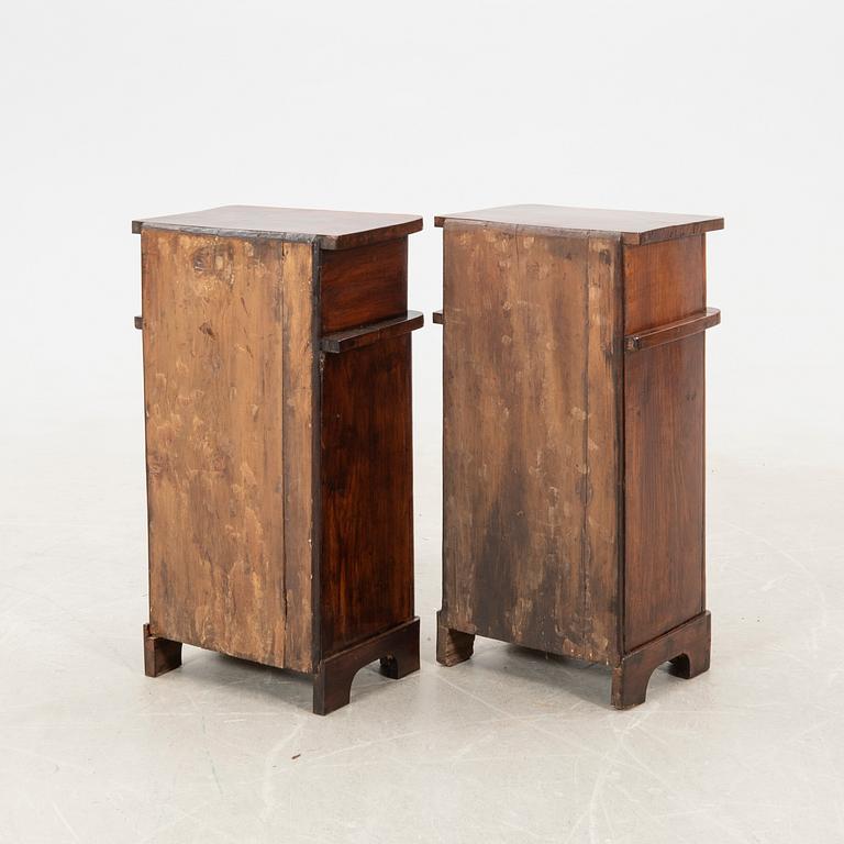 Bedside tables, a pair, 20th century.