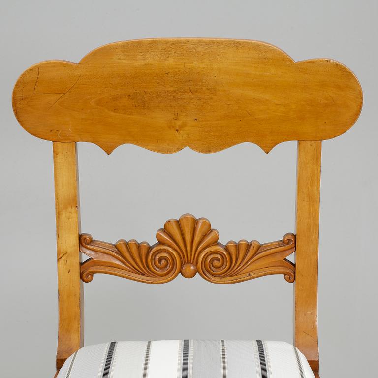 STOLAR, 6 st, senempire, omkr 1800-talets mitt.