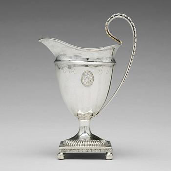 263. Anders Dunderberg, gräddkanna, silver, Gävle 1795. Gustaviansk.