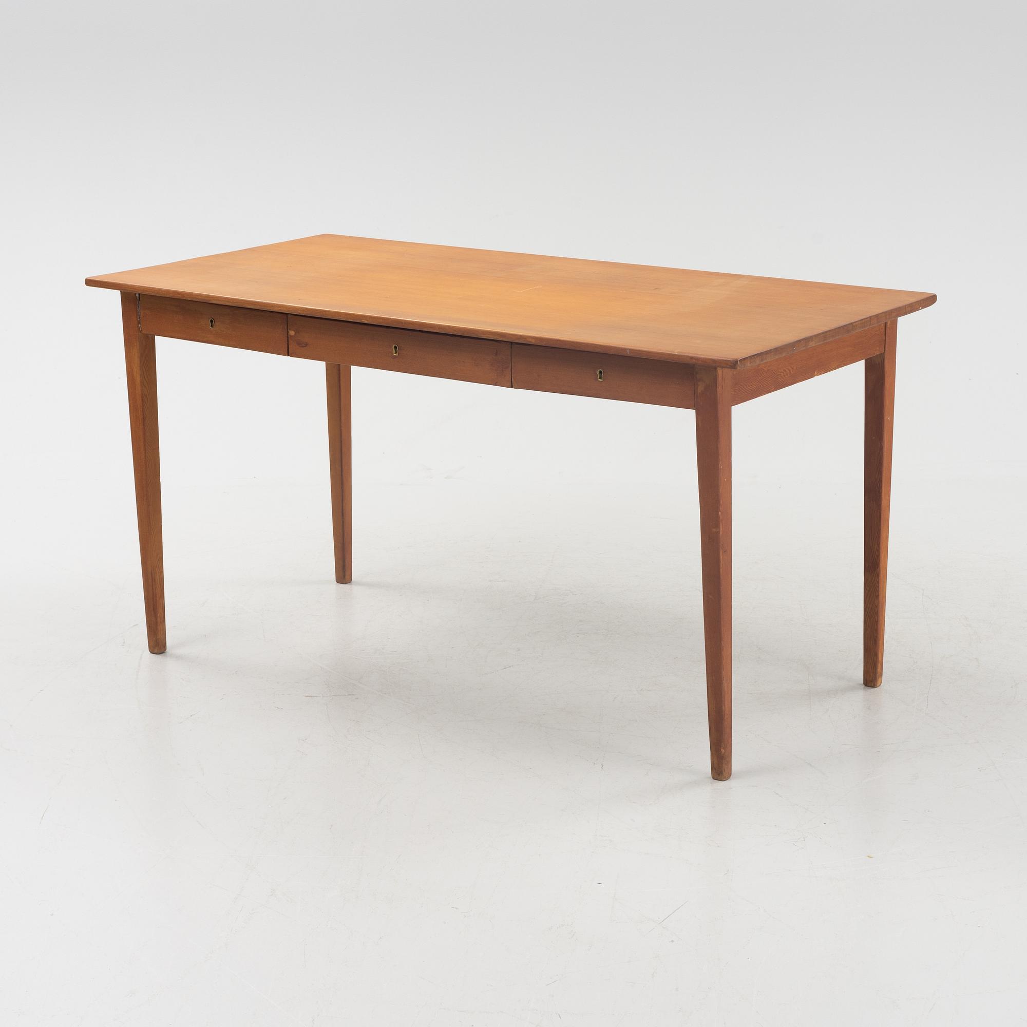 Carl Malmsten, a 'Fryklund' pine desk.
