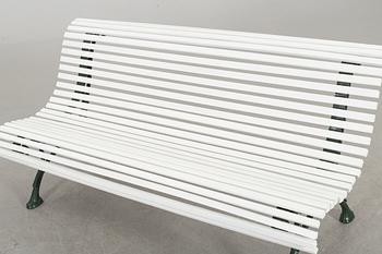 A Swedish cast iron park bench.