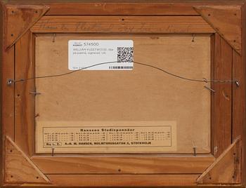 WILLIAM FLEETWOOD, olja på pannå, signerad.