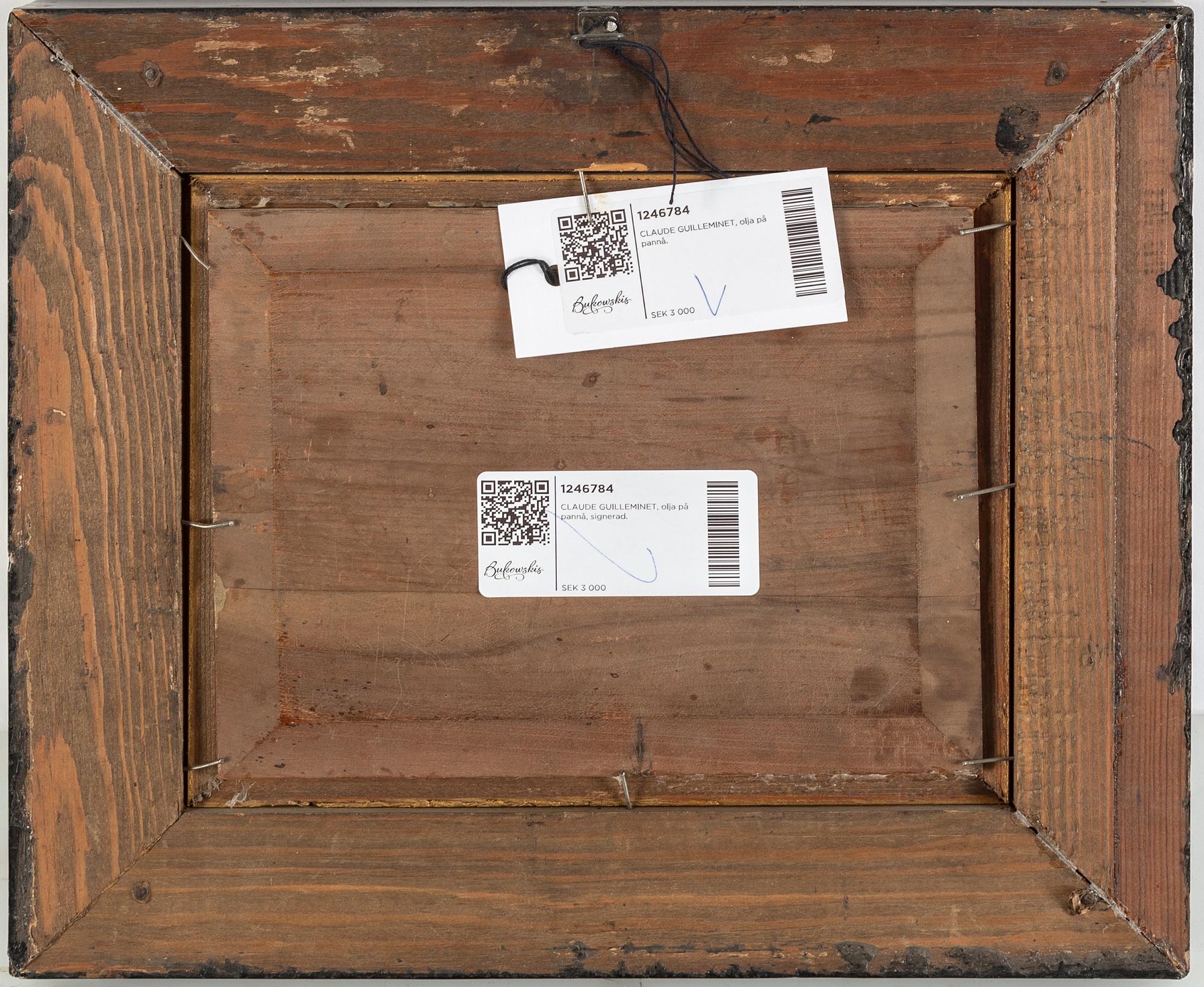 CLAUDE GUILLEMINET, oil on panel, signed.