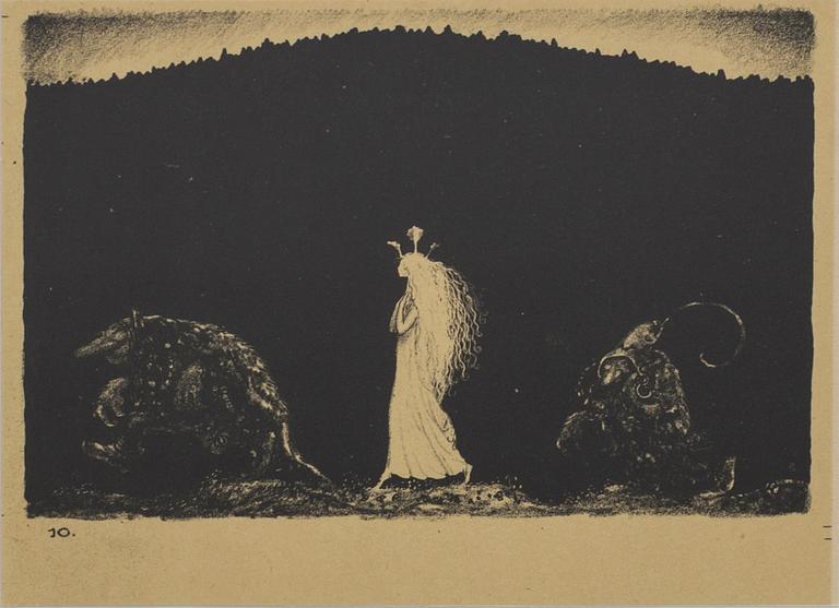 JOHN BAUER, lithograph, number 10, signed B in print.