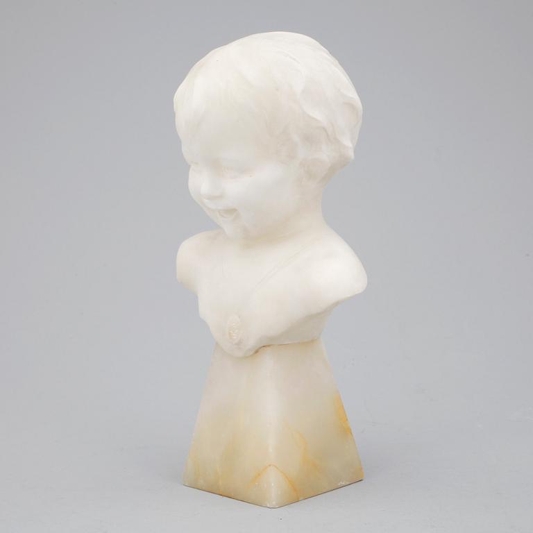 OKÄND KONSTNÄR, byst, alabaster, 1900-tal.