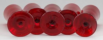 CHAMPAGNEGLAS, 5 st, glas, design Monica Bratt, Reijmyre.