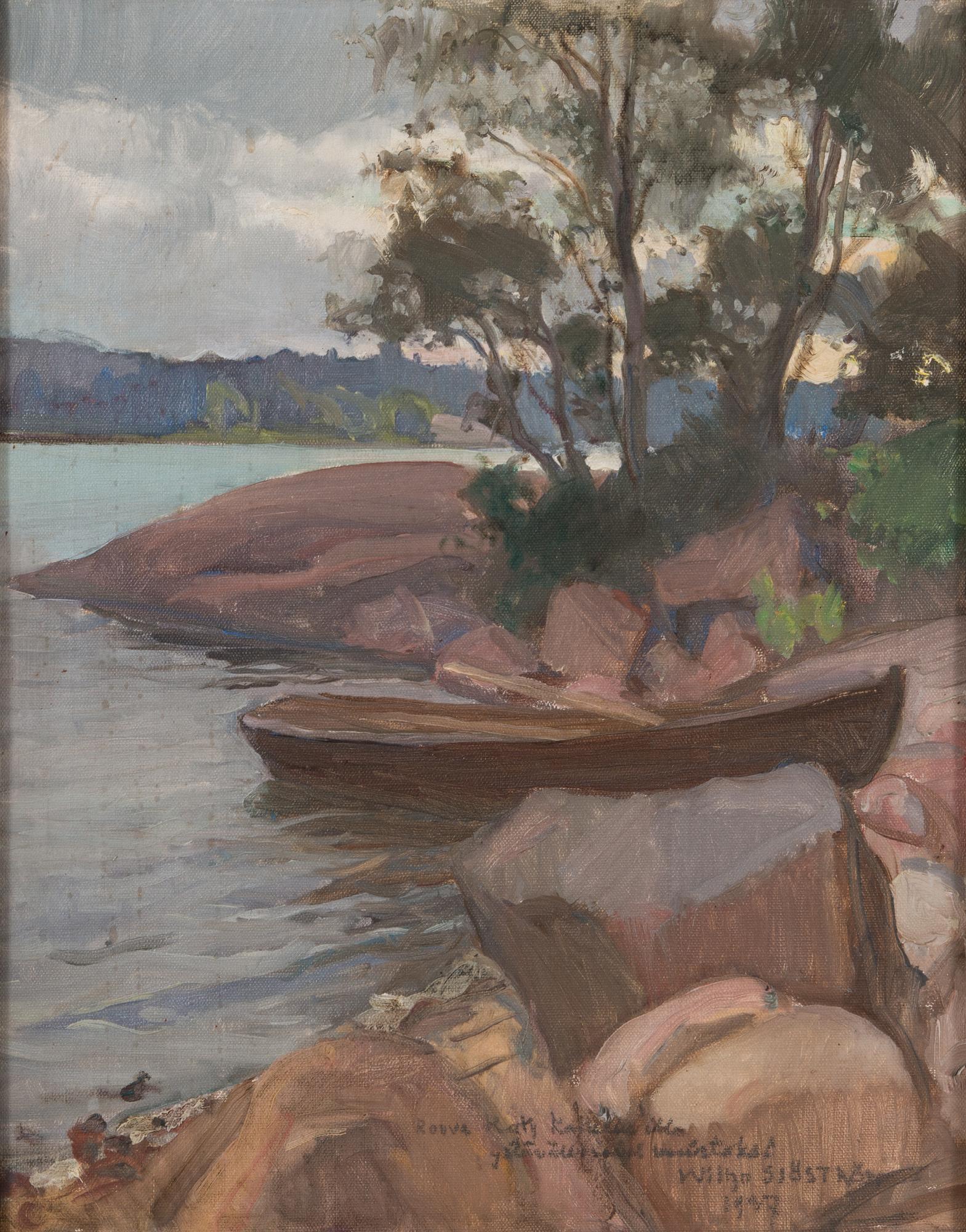 Wilho Sjöström, öljy kankaalle, signeerattu ja päivätty 1937.