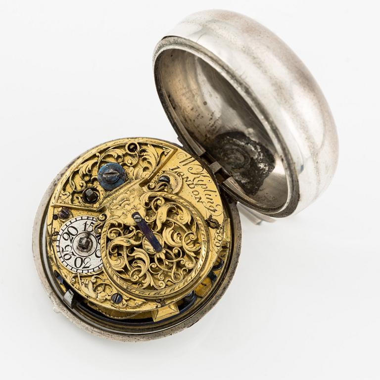 William Kipling (1705-1737), London, pocket watch, 42 mm.