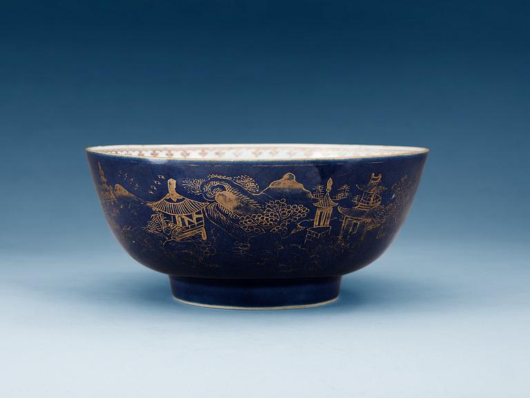 A powder blue bowl, Qing dynasty, Qianlong (1736-95).