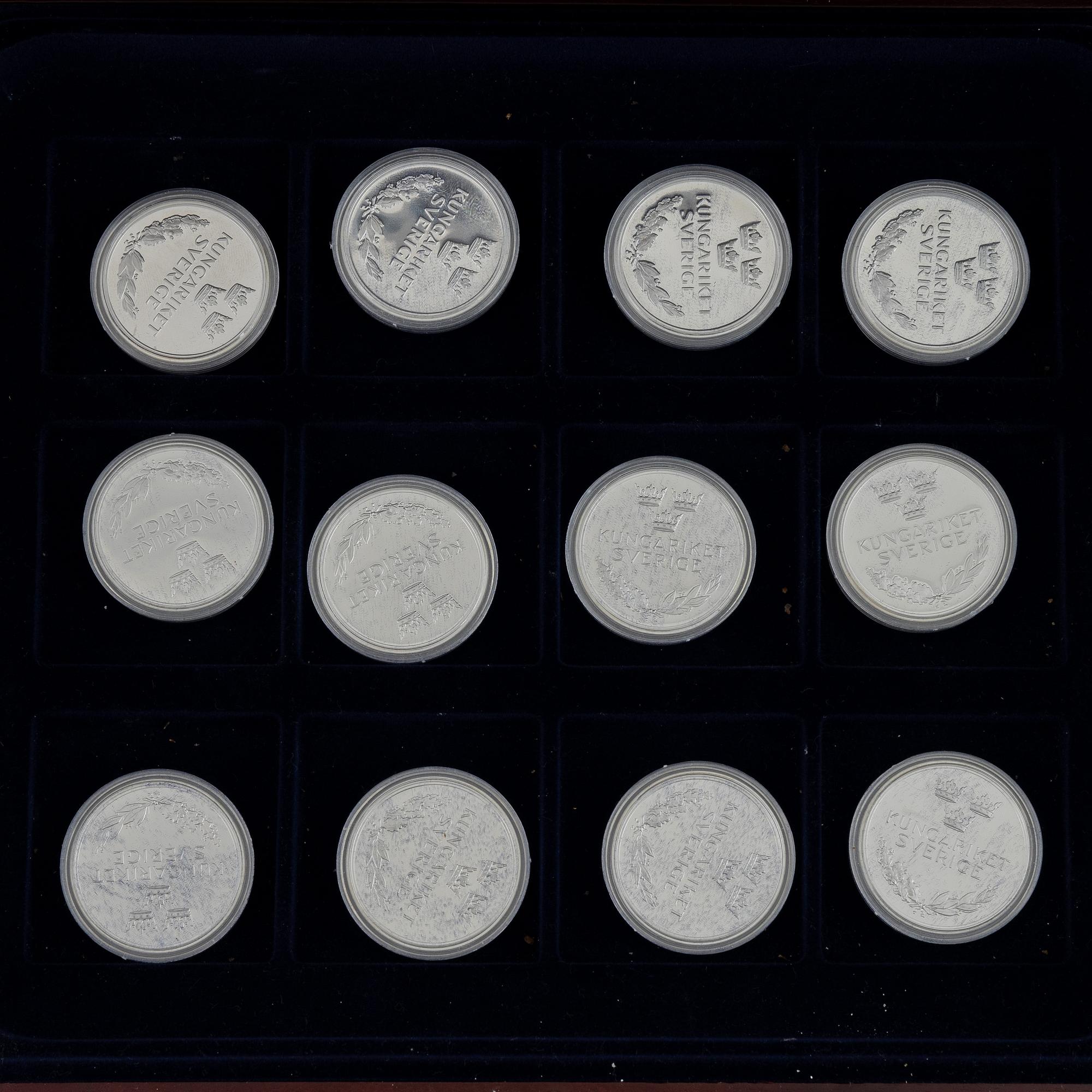 28 silver medals, 'Regents of Sweden'.