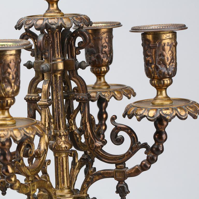 MANTEL PIECE, 2 PCS, early 20th century,