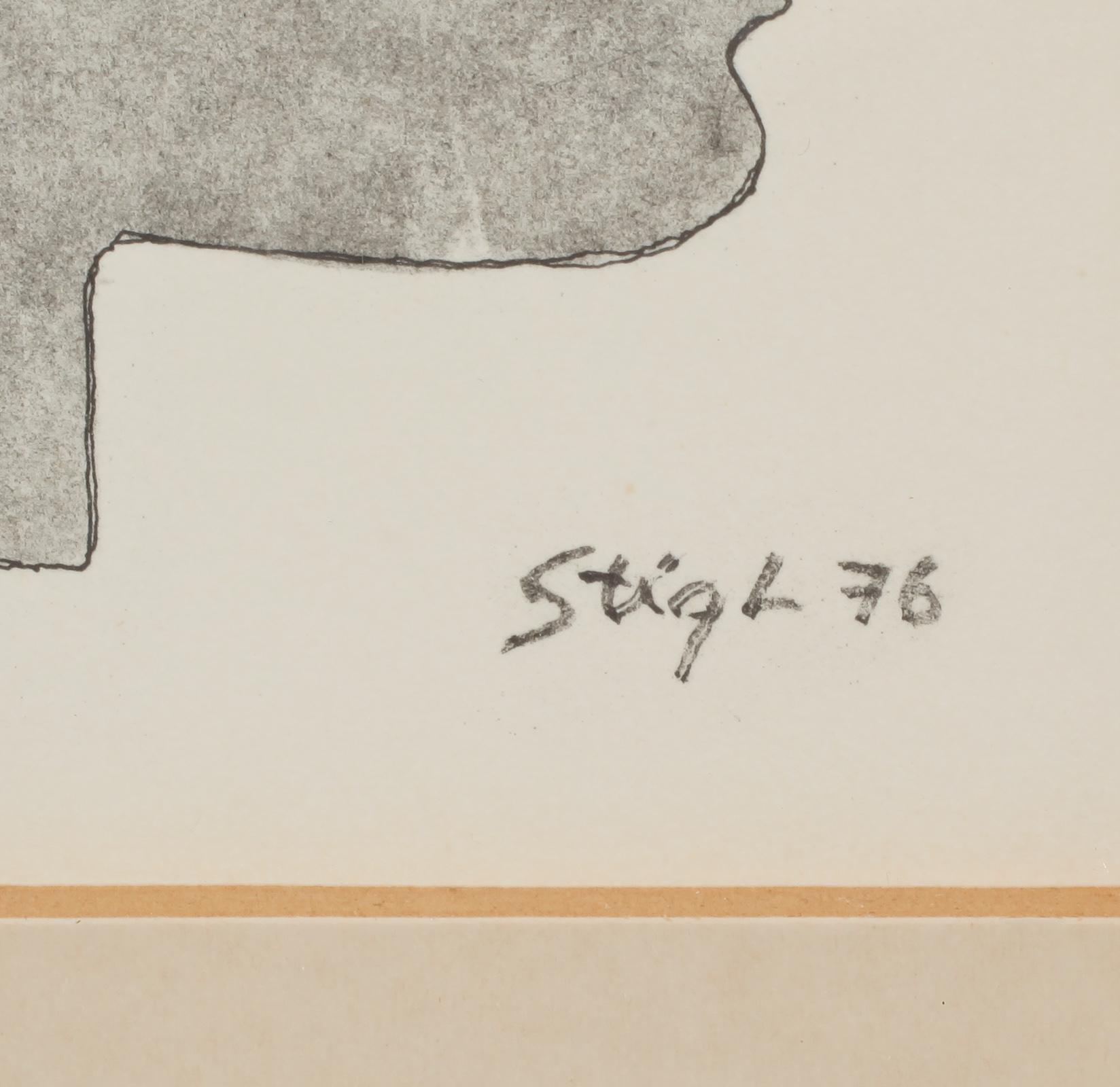 STIG LINDBERG, blandteknik, signerad och daterad 76.